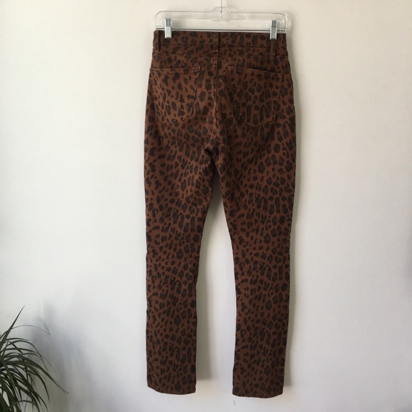 Reformation Liza High Rise Denim Jeans Leopard 26 - Picture 3 of 8